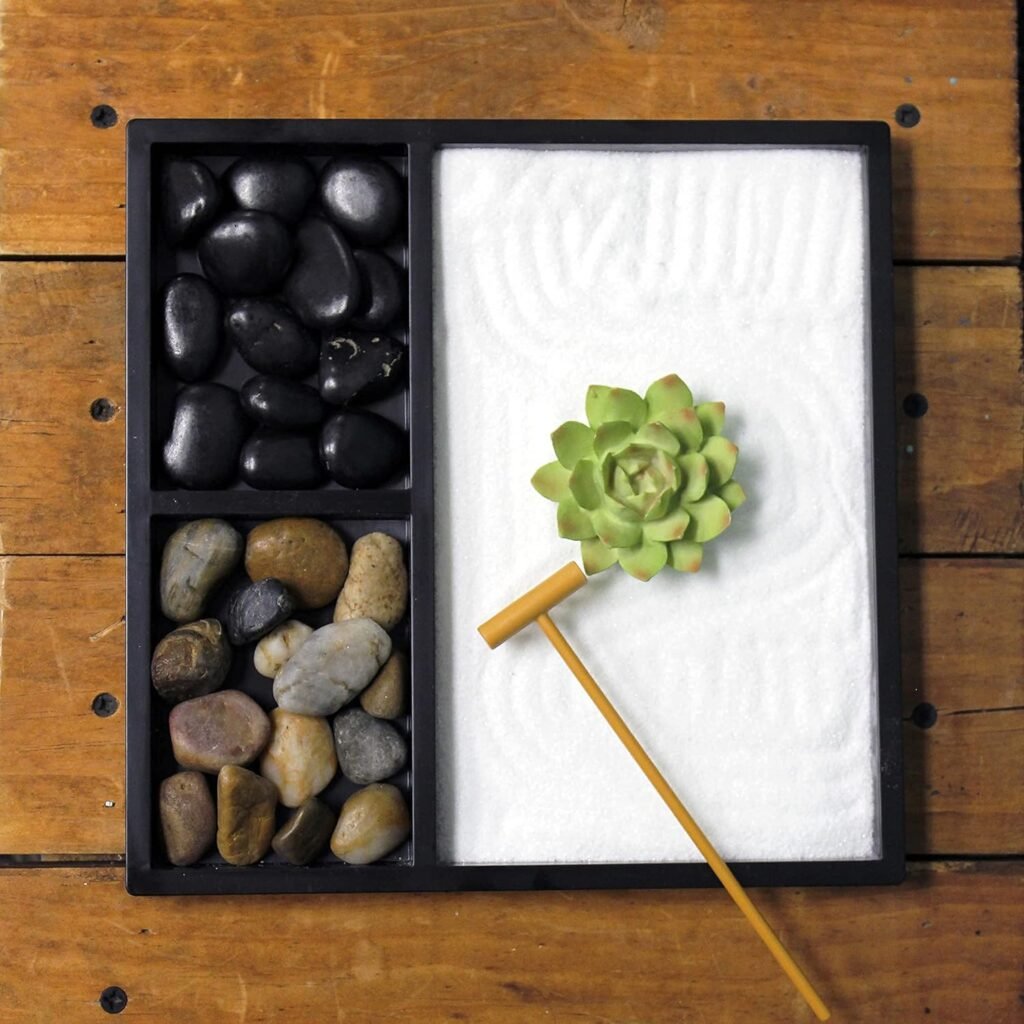 Nature’s Mark Mini Boho Zen Garden Kit for Desk