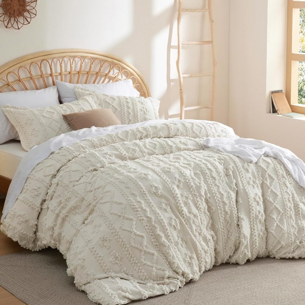 Bedsure Boho Duvet Cover King Size – Tufted Duvet Cover